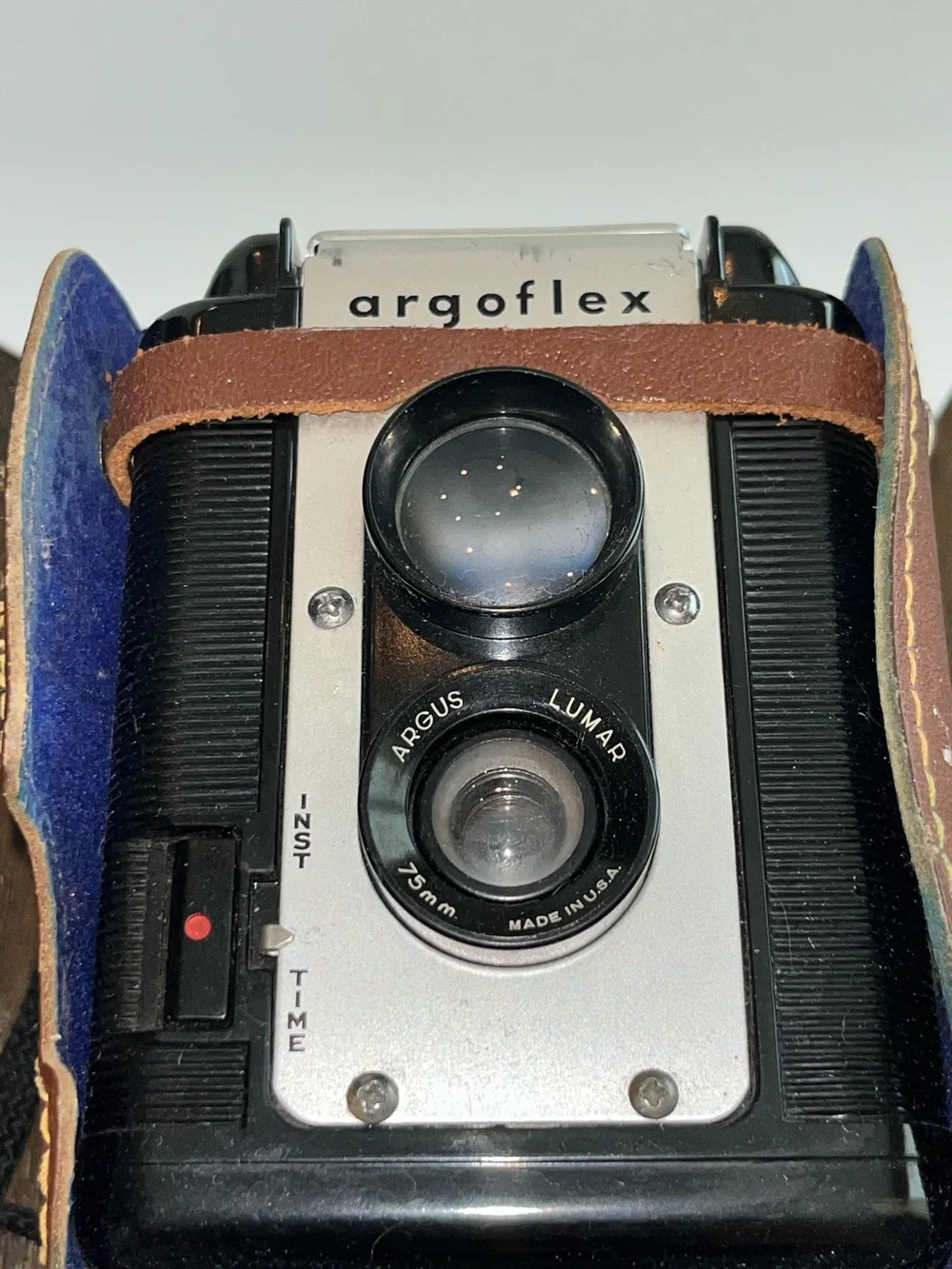 Vintage 1950's ARGUS ARGOFLEX Seventy Five mm Camera W/ Leather Wrap Case USA